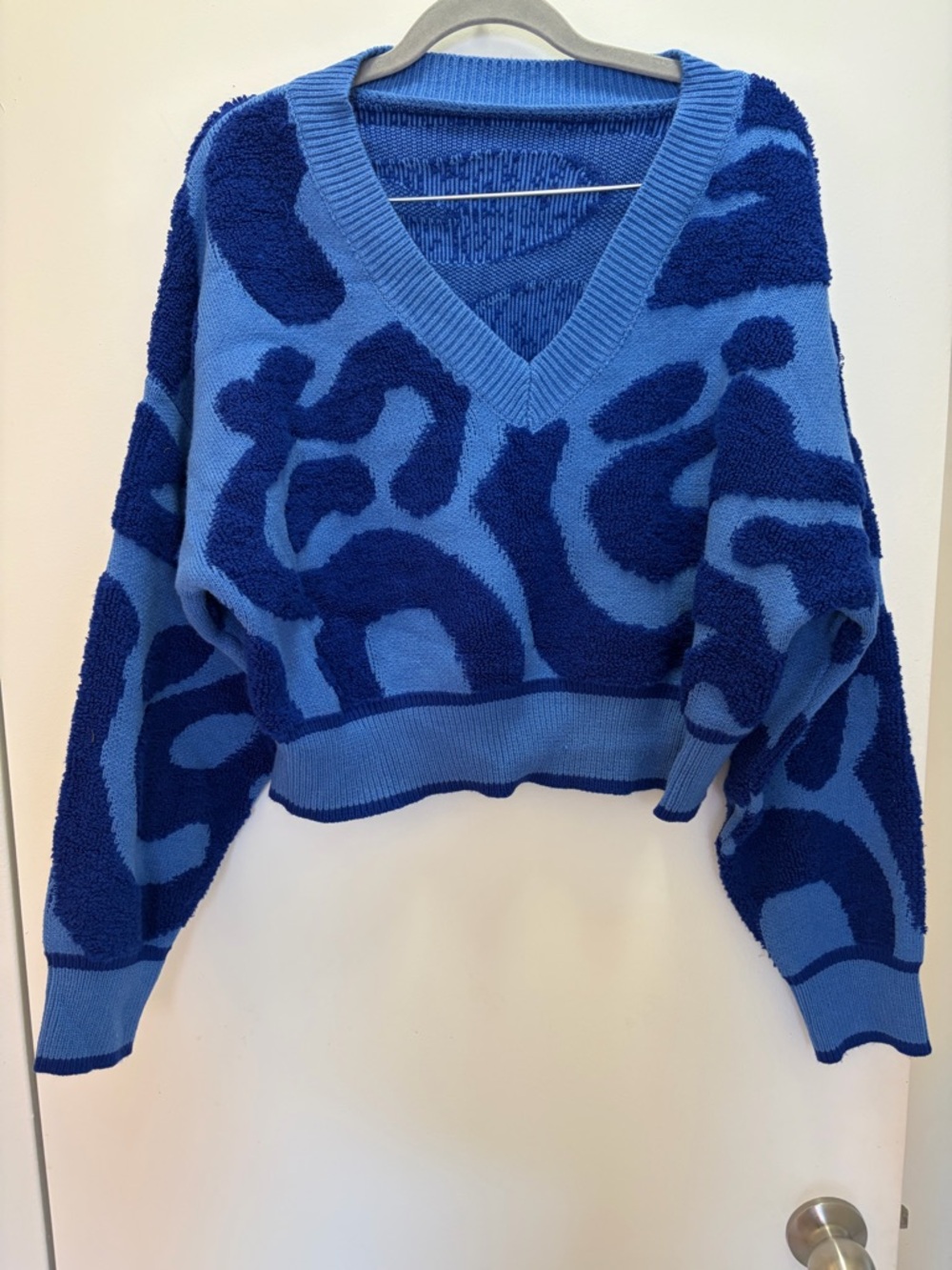 SHEIN Plus Size Blue Cropped Sweater Size 2X